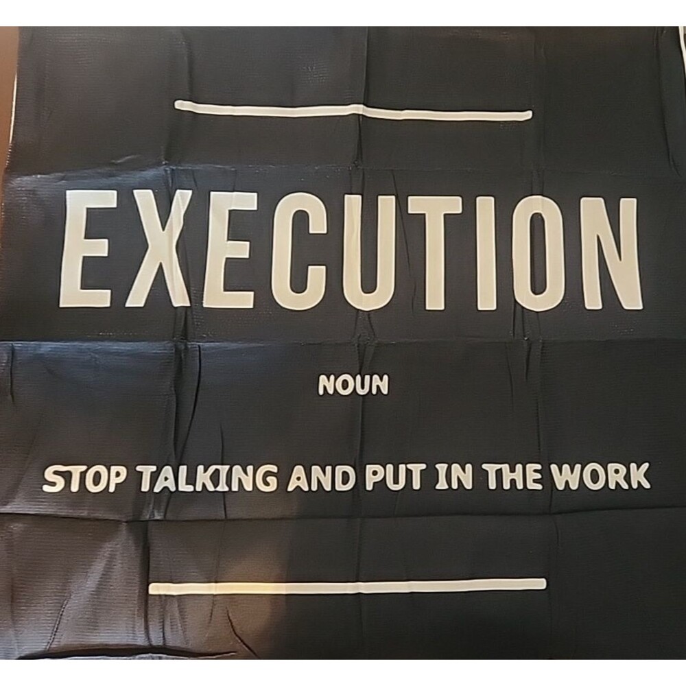 18" x 18" Decorative Pillow Case "Execution: Stop Talking And Put In The" NEW - Picture 1 of 2